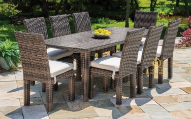 Bàn ghế giả mây QD-2027