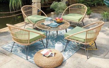 Bàn ghế giả mây QD-2035