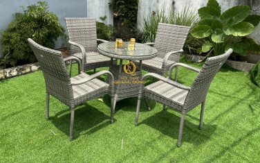 Bàn ghế giả mây QD-2039