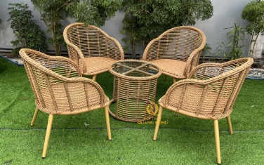 Bàn ghế giả mây QD-2046