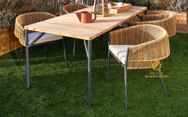 Bàn ghế giả mây QD-2074