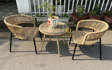 Bàn ghế giả mây QD-2082