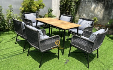 Bàn ghế giả mây QD-2106