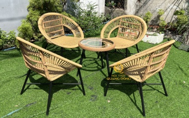 Bàn ghế giả mây QD-2115