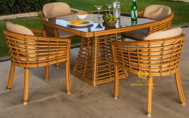Bàn ghế giả mây QD-295
