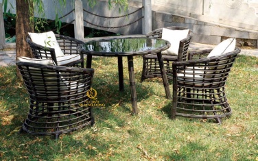 Bàn ghế giả mây QD-385