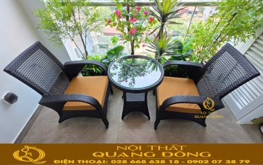 Lựa chọn bàn ghế giả mây cho ban công khách sạn: Đầu tư một lần, sử dụng lâu dài