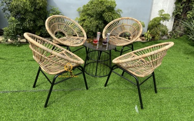 Bàn ghế giả mây. Xu hướng nội ngoại thất được ưa chuộng nửa cuối 2025