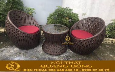 Top 5 mẫu bàn ghế giả mây hiện đại, phù hợp cho ban công chung cư nhỏ