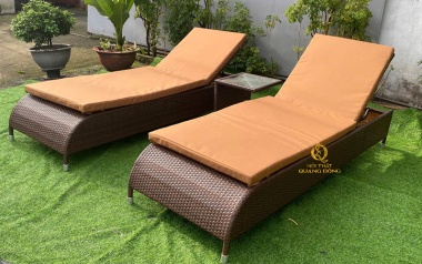 Ghế hồ bơi giả mây khung nhôm cho dự án ven biển