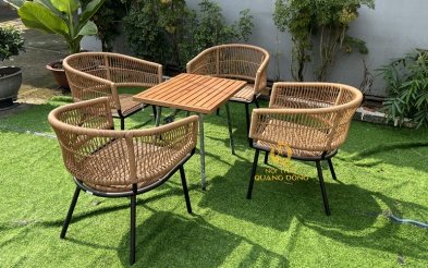 Bàn ghế giả mây QD-2101