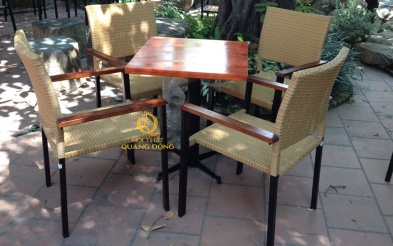 Bàn ghế giả mây QD-301