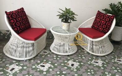 Bàn ghế giả mây QD-307