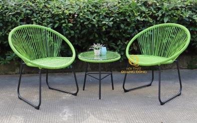 Bàn ghế giả mây QD-308