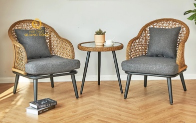 Bàn ghế giả mây QD-309