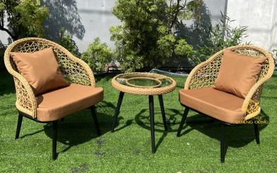 Bàn ghế giả mây QD-309