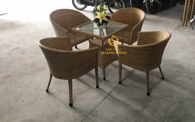 Bàn ghế giả mây QD-311