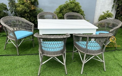 Bàn ghế giả mây QD-317