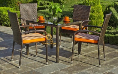 Bàn ghế giả mây QD-324