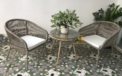 Bàn ghế giả mây QD-328