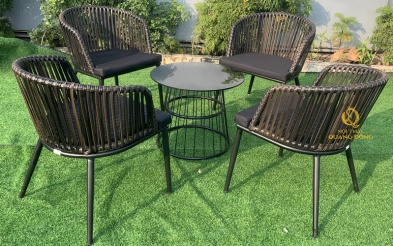 Bàn ghế giả mây QD-331