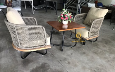 Bàn ghế giả mây QD-339