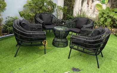 Bàn ghế giả mây QD-342