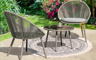 Bàn ghế giả mây QD-345