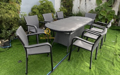 Bàn ghế giả mây QD-351