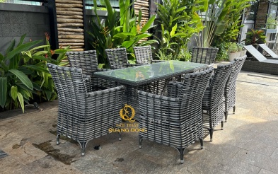 Bàn ghế giả mây QD-368