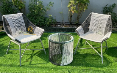 Bàn ghế giả mây QD-386