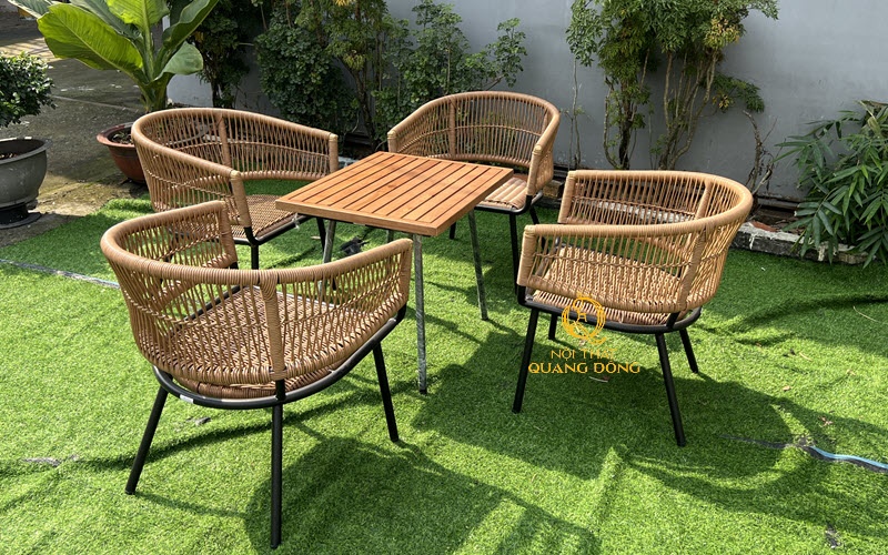 Bàn ghế giả mây QD-2101