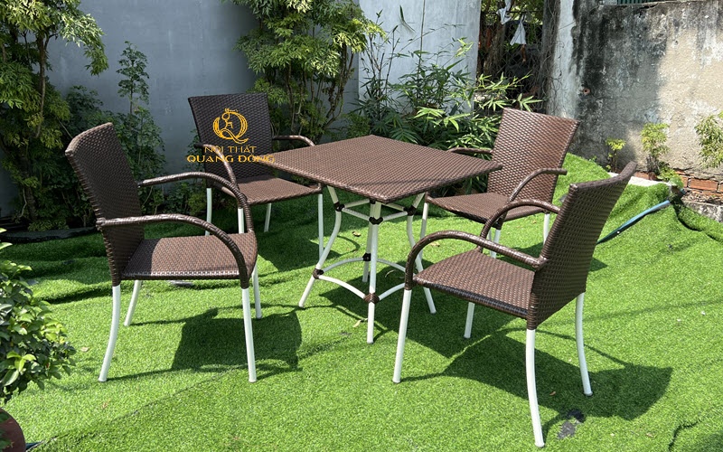 Bàn ghế giả mây QD-2112