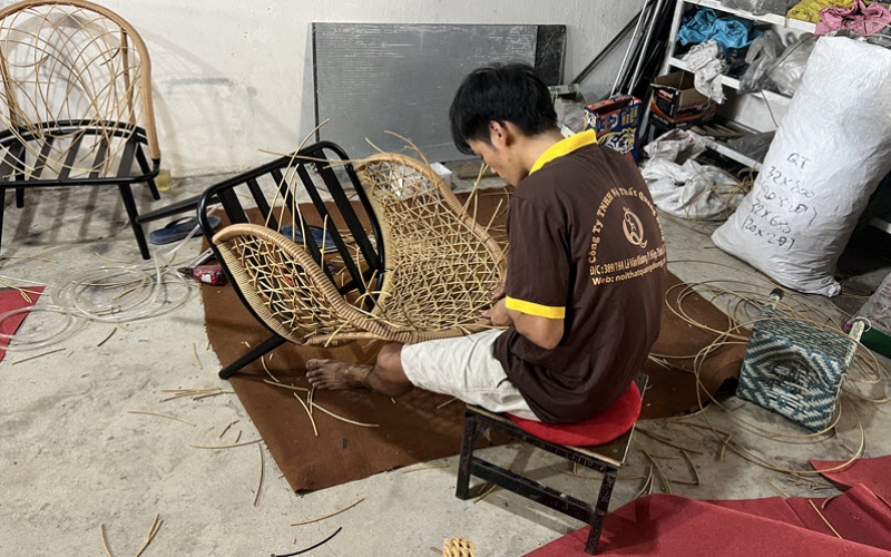 Bàn ghế giả mây QD-2114