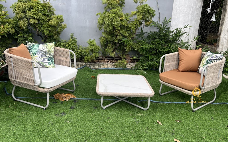 Bàn ghế giả mây QD-2118