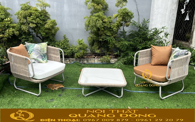 Bàn ghế giả mây QD-2118