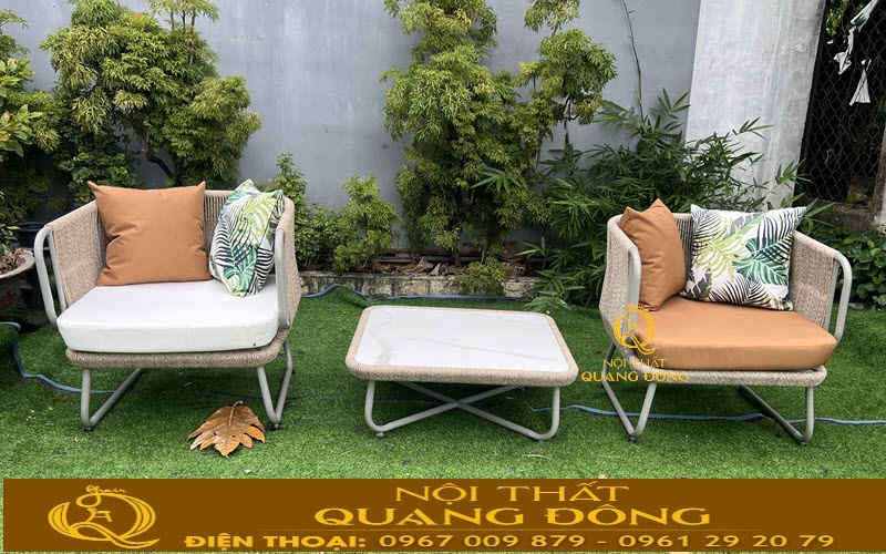 Bàn ghế giả mây QD-2118