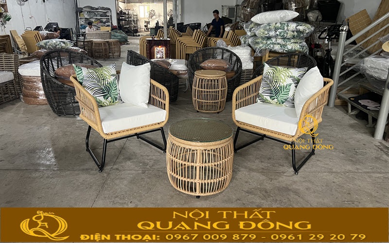 Bàn ghế giả mây QD-2119