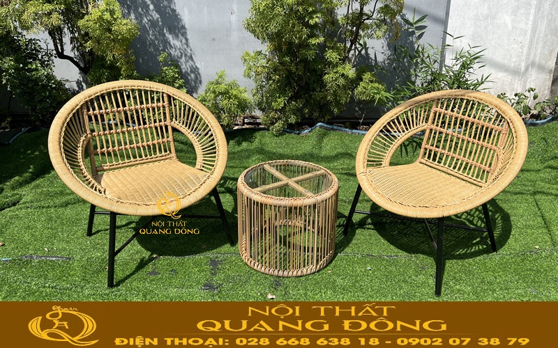 Bàn ghế giả mây QD-282