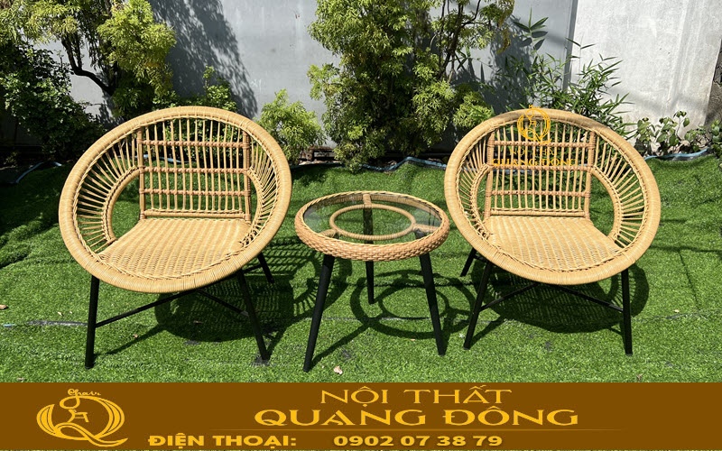 Bàn ghế giả mây QD-282