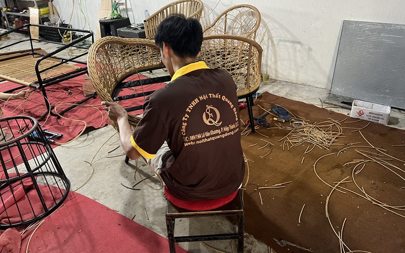 Bàn ghế giả mây QD-309