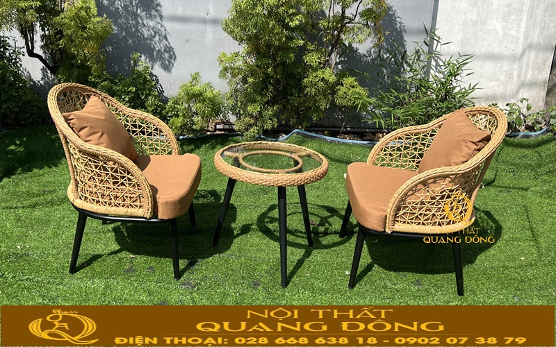Bàn ghế giả mây QD-309