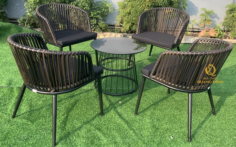 Bàn ghế giả mây QD-331