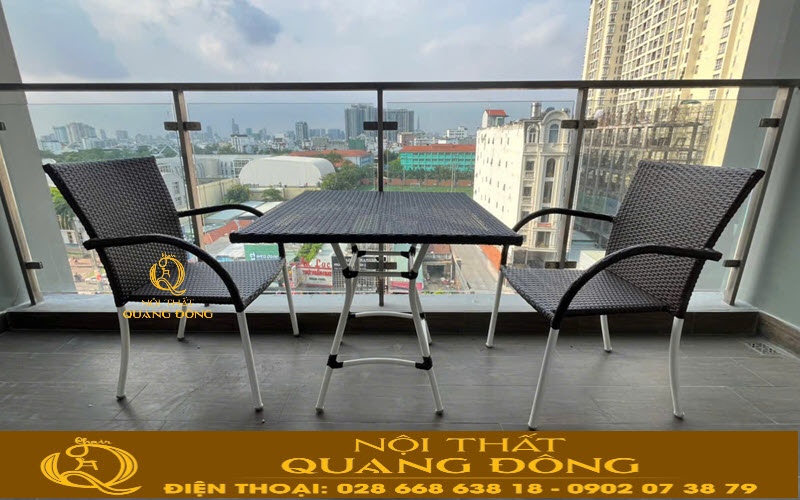 Bàn ghế giả mây QD-2112
