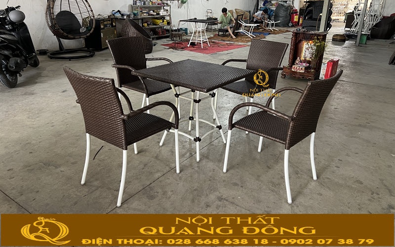 Bàn ghế giả mây QD-2112