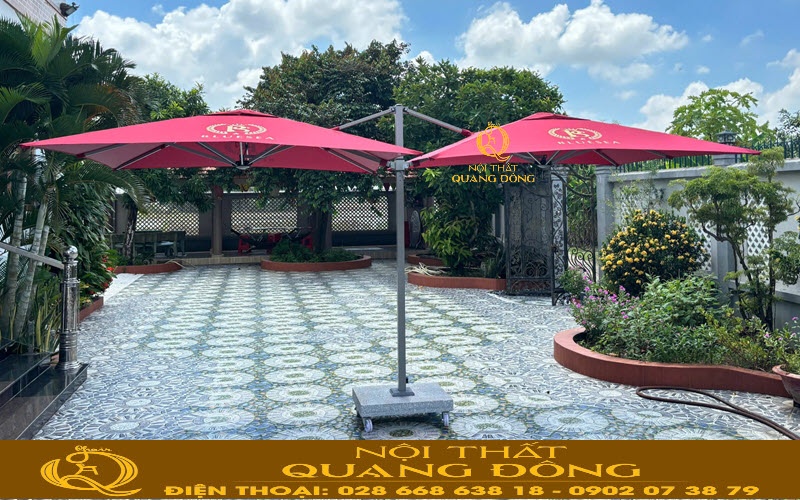 Dù lệch tâm đôi vuông 2.5 mét