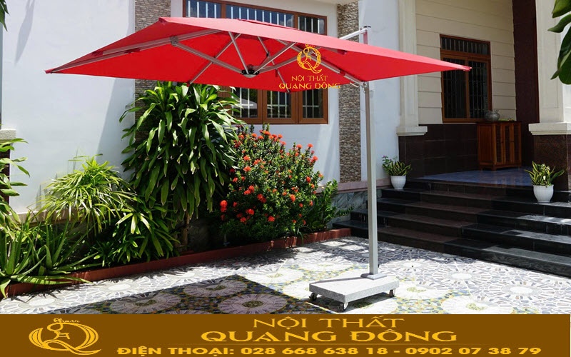 Dù lệch tâm vuông 2,5 mét không rèm