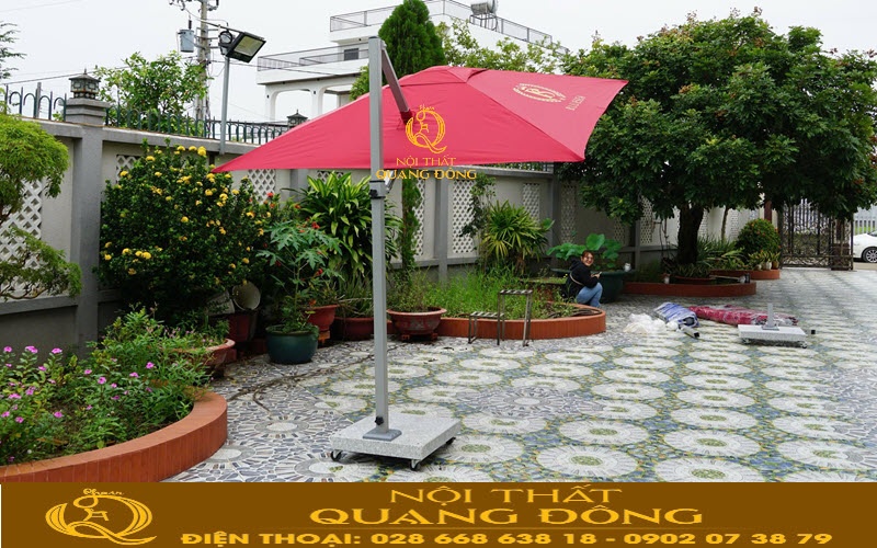 Dù nghiêng lệch tâm vuông 2.5 mét