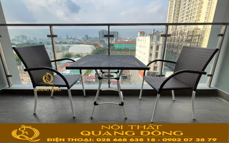 Bàn ghế giả mây QD-2112 nổi bật ở Toà nhà CosmoCity, Phường Tân Mỹ