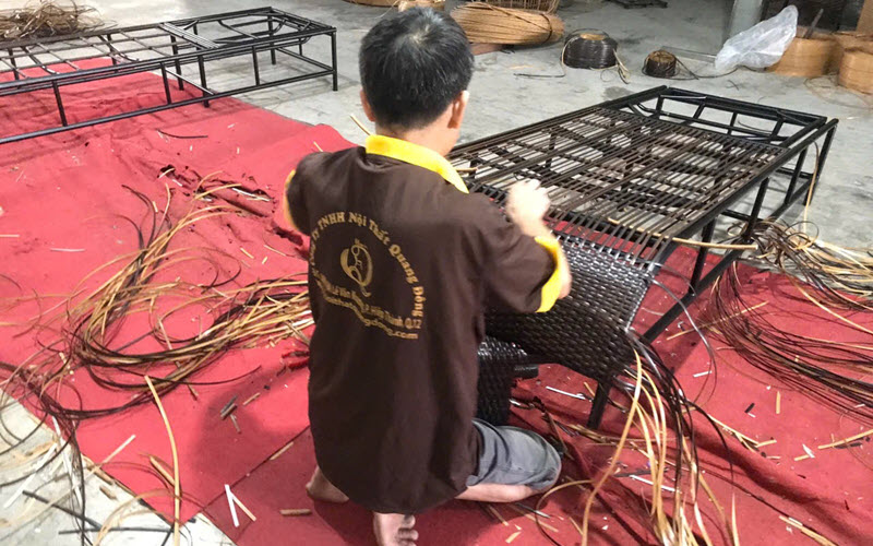 Ghế nằm hồ bơi đan thủ công tỉ mỉ, chắc chắn